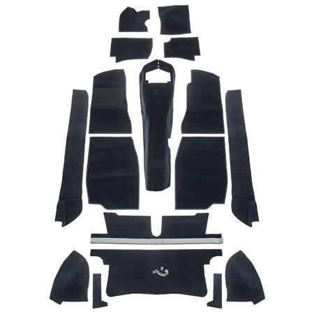 Carpet Set Premium - Navy Blue Nylon Moulded LHD - MGB Roadster - 244345