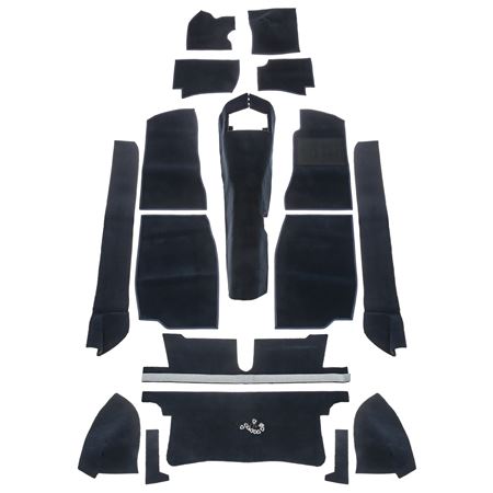 Carpet Set Premium - Navy Blue Nylon Moulded RHD - MGB Roadster - 244346