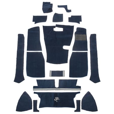Carpet Set Standard - Navy Blue Nylon Sewn RHD - MGB Roadster - 244-366 - Moss