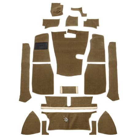 Carpet Set Standard - Honey Tan Nylon Sewn LHD - MGB Roadster - 244377 - Moss