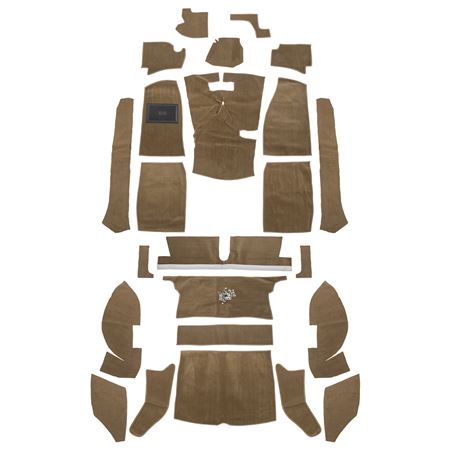 Carpet Set Standard - Honey Tan Nylon Sewn LHD - MGB GT - 244425 - Moss