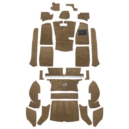 Carpet Set Standard - Honey Tan Nylon Sewn RHD - MGB GT - 244426 - Moss