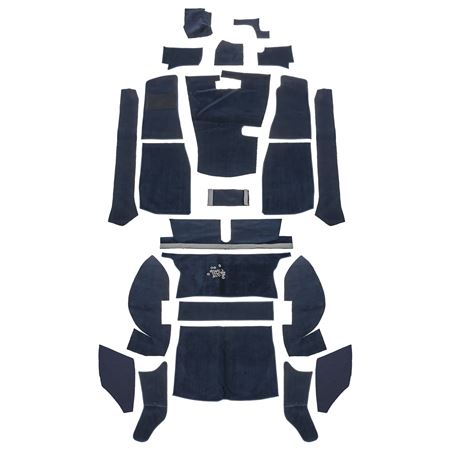 Carpet Set Standard - Navy Blue Nylon Sewn LHD - MGB GT - 244437 - Moss