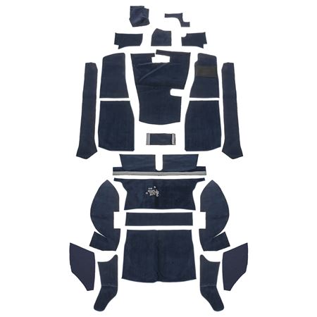 Carpet Set Standard - Navy Blue Nylon Sewn RHD - MGB GT - 244438 - Moss