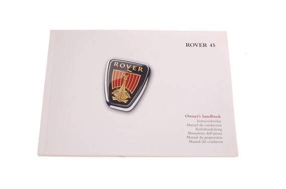Rover 45 Handbook - VDC000380EN - Genuine MG Rover