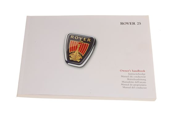 Handbook - Rover 25 - 2002 - 2003 (to VIN 704355) English - VDC000400EN - Genuine MG Rover