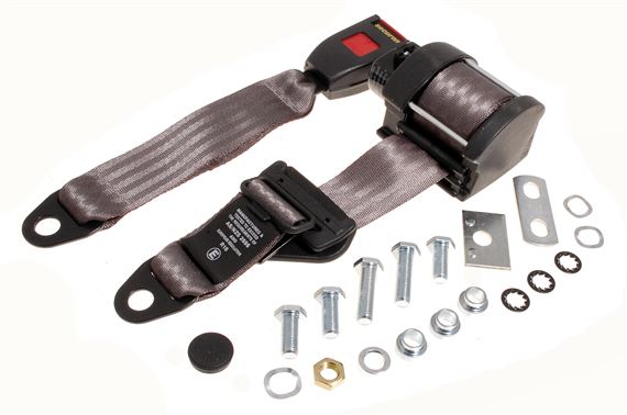 Rear Seat Belt Kit - Inertia Reel Type - Each - Grey - RO1086GREY - Securon