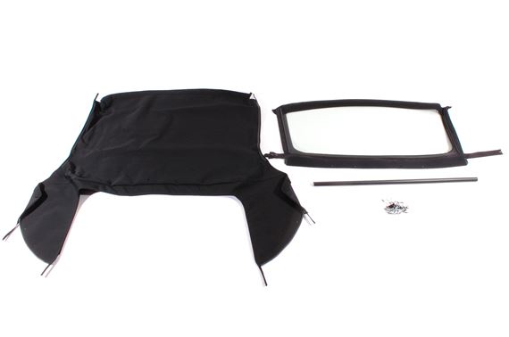 Mohair Hood Cover - Including Plastic Rear Window - Black - XPT000087PMAP1 - OEM