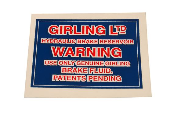 Decal - Brake Master Cylinder Warning - RW3039