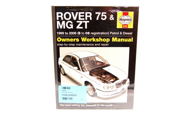 Workshop Manual Rover 75 & MG ZT 99-06 (S to 06) - RP1012 - Haynes