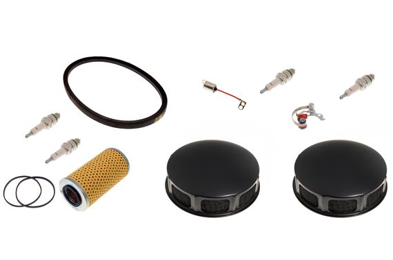 Engine Service Kit - TR3-4 with H6 Carbs Open Circuit Breathing and Standard Oil Filter - RW3109