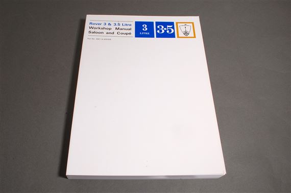 Workshop Manual P5 3 & 3.5ltr - 605358 - Factory