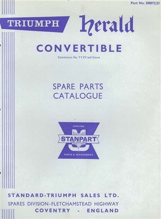 Parts Catalogue - Herald 948 Saloon & Coupe - 1959-1962 - 508073GR - OTP