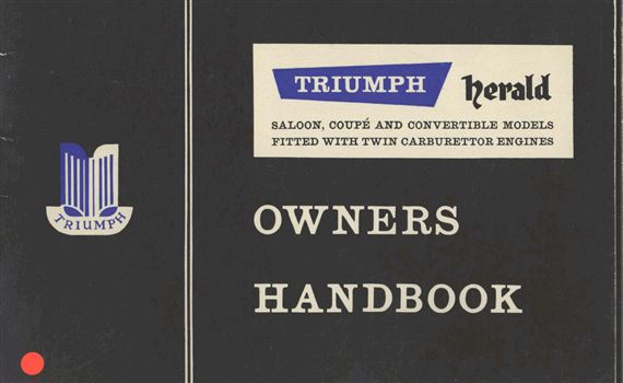 Owners Handbook - Herald Saloon Coupe Conv - 1960-1962 - 508515GR - OTP