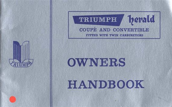 Owners Handbook - Herald Coupe & Conv USA - 1959-1962 - 508925GR - OTP