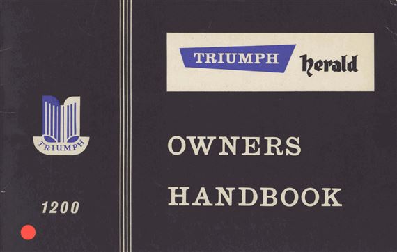 Owners Handbook - Herald 1200 - 1961-1962 - 511212GR - OTP