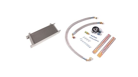 Oil Cooler Kit - with Stainless Steel Braided Hoses & Thermostat - 514082BRSTAT