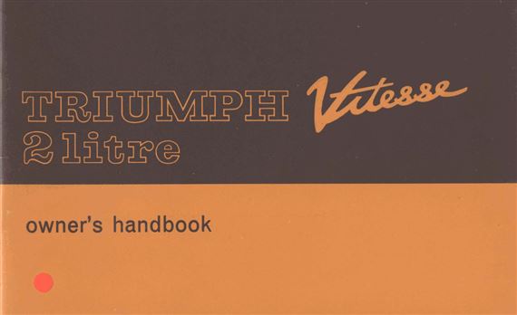 Owners Handbook - Vitesse 2 Litre Mk1 - 1966-1968 - 545006GR - OTP
