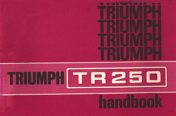 Owners Handbook - TR250 - 1967-1968 - 545033GR - OTP