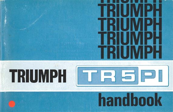 Owners Handbook - TR5 - 1967-1968 - 545034GR - OTP