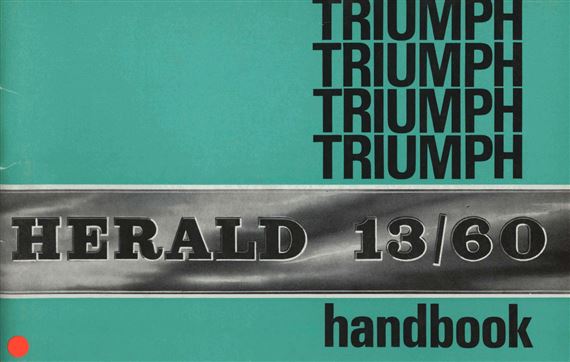 Owners Handbook - Herald 13/60 - 1967-1969 - 54503770GR - OTP