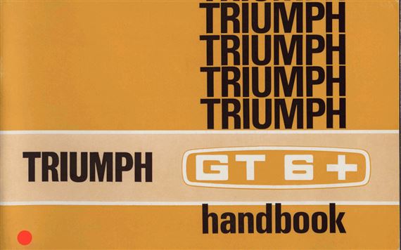 Owners Handbook - GT6 Mk2+ - 1969-1970 - 545103GR - OTP
