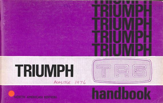 Owners Handbook - TR6 USA - 1976 - 54511176GR - OTP