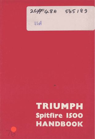 Owners Handbook - Spitfire 1500 NAS - 1976 - 54518976GR - OTP