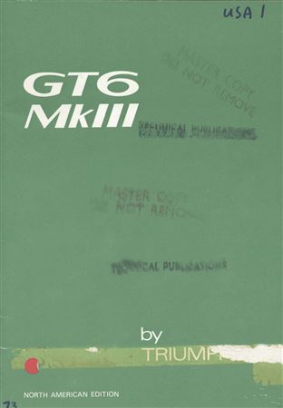 Owners Handbook - GT6 Mk3 NAS - 1973 - 54522373GR - OTP