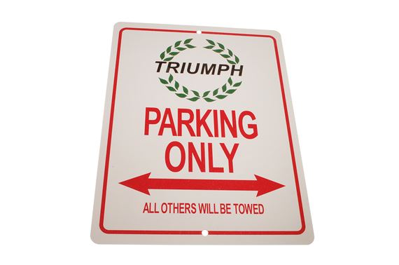 Sign - Triumph Parking - Printed Aluminium 23 x 30cm - RX1628