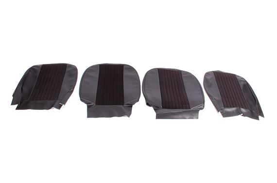 Front Seat Cover Set - Pair - Cloth/Vinyl - Black - RP1425BLACK