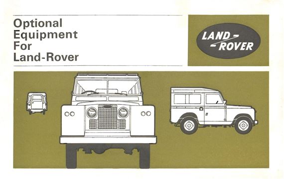 Land Rover Optional Equipment Booklet Series 2A - 1961-1971 - 605635GR - OTP