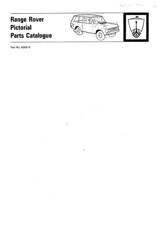 Parts Catalogue - Range Rover Classic - 1970-1971 - 606919GR - OTP