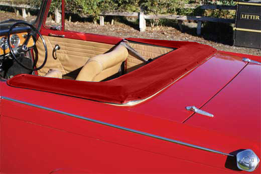 Hood Stowage Cover Red Mohair Herald Vitesse 609699MOHRED