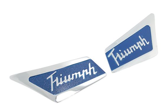 Triumph Badge - RH/LH - Pair - Blue - 6132934
