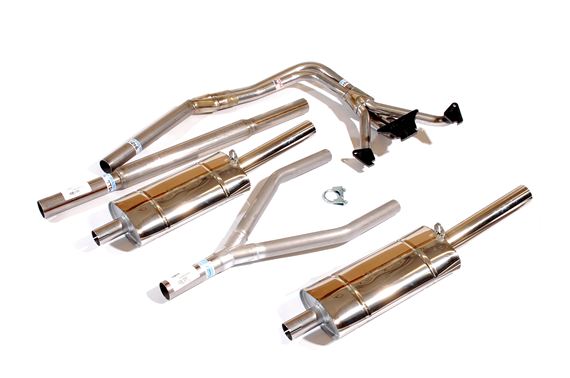 Stainless Steel Sports Twin Box Exhaust System - Including Manifold - Spitfire Mk3, MkIV & 1500 - RL1523SS