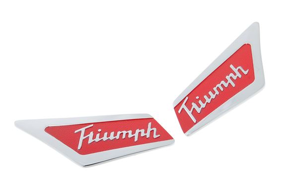 Triumph Badge - RH/LH - Pair - Red - 6218523