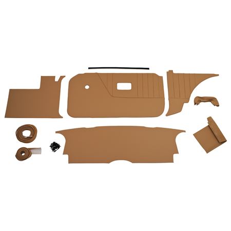 Trim Kit Deluxe Honey Tan Panels Honey Tan Piping Vinyl MGB Roadster 1970-80 - 643792 - Moss