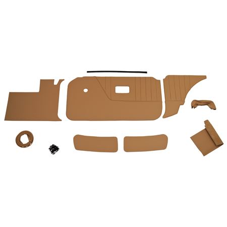 Trim Kit Deluxe Honey Tan Panels Honey Tan Piping Vinyl MGB GT 1970-76 - 643842 - Moss
