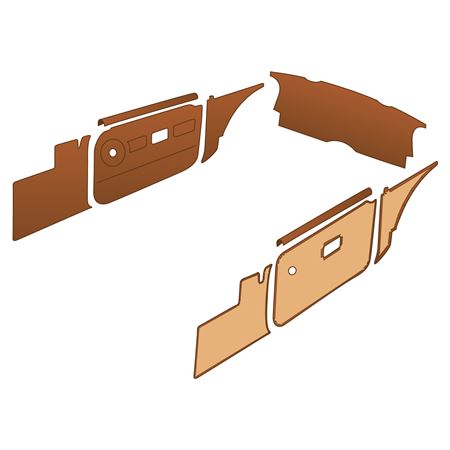 Trim Kit Deluxe Autumn Leaf Panels Vinyl MGB Roadster 1976-80 - 643700 - Moss