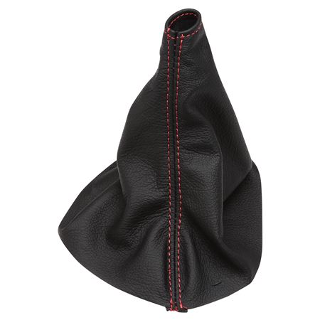 Handbrake Gaiter Black Leather Red Stitching 2006-08 - 650-221