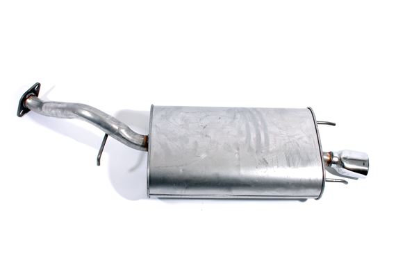 Rear assembly exhaust system - oval, chrome tail pipe - WCG108560 - Genuine MG Rover