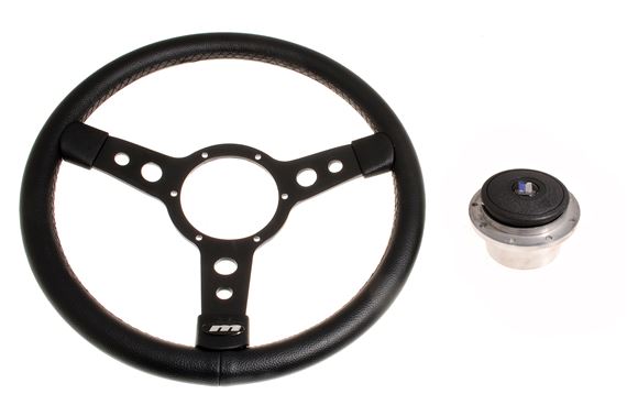 Mountney Traditional 14 Inch Vinyl Steering Wheel With Black Centre 43Sbvb, Boss Boss66A, Badge - RT1292A