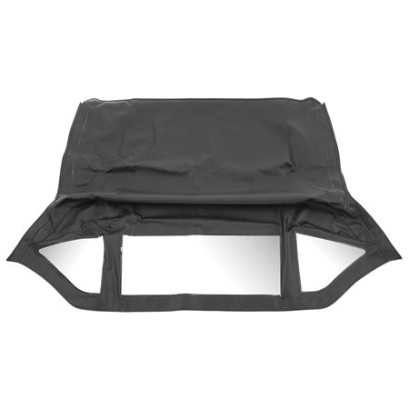 HOOD TR2-3A VINYL BLACK WELDED FIXED REAR WINDOW T