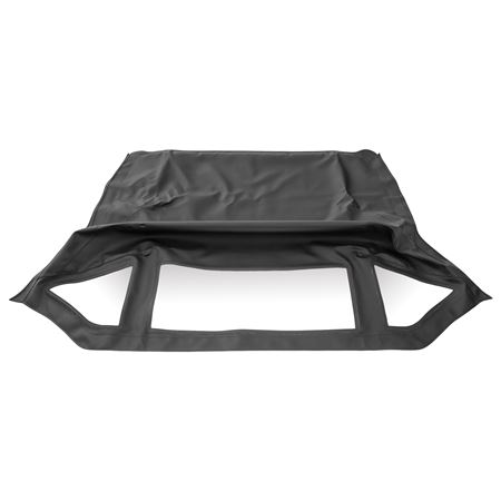 HOOD TR3A VINYL BLACK STITCHED FIXED REAR WINDOW F