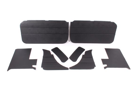 Trim Panel Kit - 8 Piece - Black with Black Piping - RP1401BLACK
