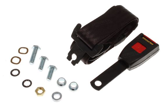 Front Seat Belt Kit - Static Type - 15cm Stalk - Each - Black - 719918A15BLACK - Securon