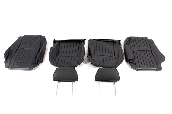 Mk2 Type Leather Seat Cover Kit - Black/Black Piping - RP1642BLACK