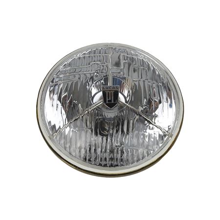 Headlamp 7" H4 RHD PL700 Internal Chromed Tri-Bar Non Pilot - 8597LC - Lucas Classic