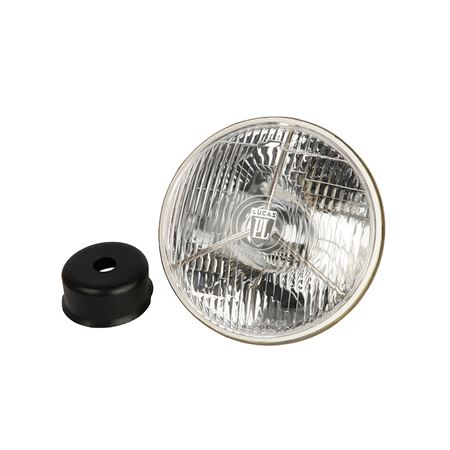 Headlamp 7" H4 LHD PL700 Internal Chromed Tri-Bar Non Pilot - 8610LC - Lucas Classic